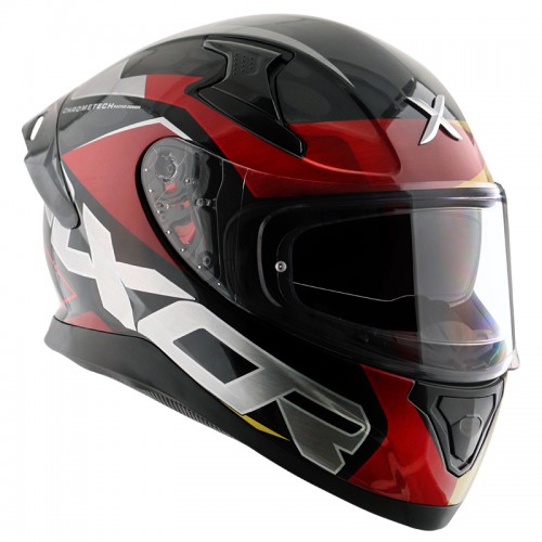 AXOR Apex Chrometech Gloss Black Red Helmet 7