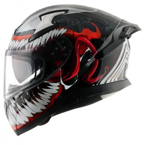 AXOR Apex Marvel Venom Gloss Black Red Helmet 3