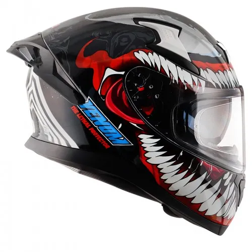 AXOR Apex Marvel Venom Gloss Black Red Helmet 7