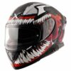 AXOR Apex Marvel Venom Matt Black Red Helmet