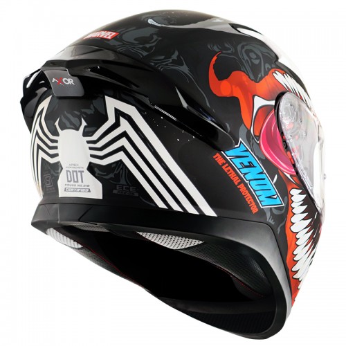 AXOR Apex Marvel Venom Matt Black Red Helmet 6
