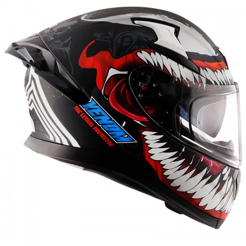 AXOR Apex Marvel Venom Matt Black Red Helmet 7