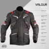 Axor Valour Black Red Riding Jacket 5