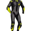 IXON Vendetta Evo Black Anthracite Yellow Leather Suit ft