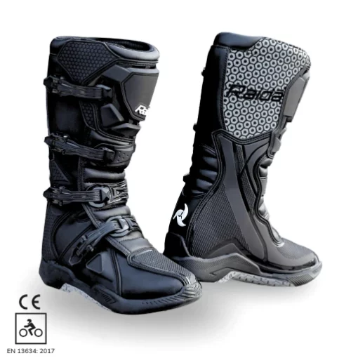 Raida TrailCraft Motorcycle Black Riding Boots