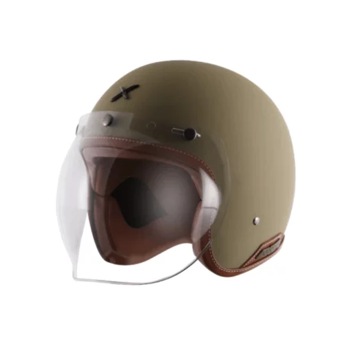 AXOR Jet Matt Solid Deset Storm Open Face Helmet 1 (1)