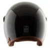 AXOR Retro Jet Leather Black Open Face Helmet (1)