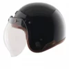 AXOR Retro Jet Leather Black Open Face Helmet (2)