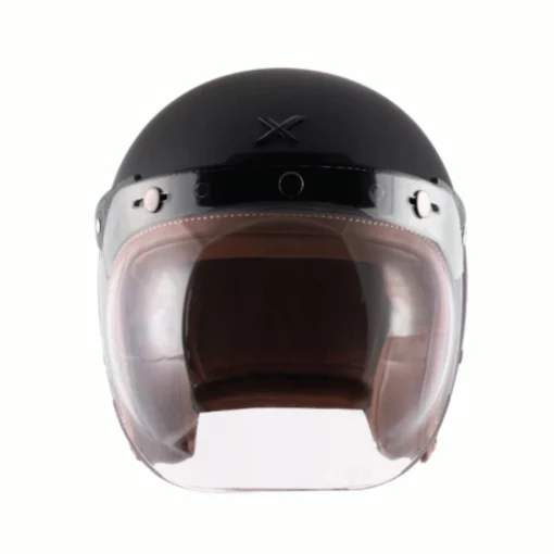 AXOR Retro Jet Leather Dull Black Open Face Helmet (1).1