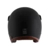 AXOR Retro Jet Leather Dull Black Open Face Helmet (2)