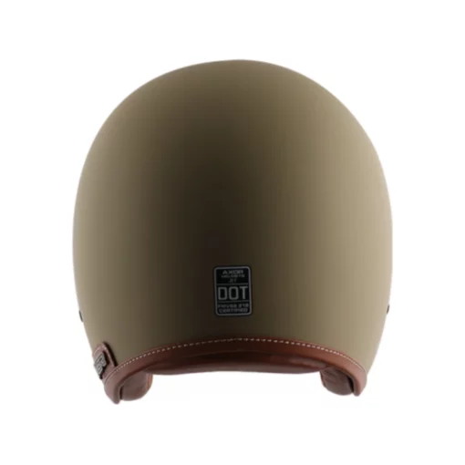AXOR Retro Jet Leather Dull Desert Storm Open Face Helmet (1)