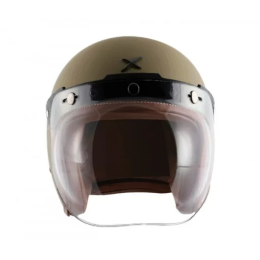 AXOR Retro Jet Leather Dull Desert Storm Open Face Helmet (2)