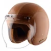 AXOR Retro Jet Leather Tango Yellow Open Face Helmet (2)