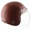 AXOR Retro Jet Leather Timber Coniac Open Face Helmet (1)