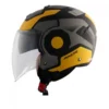 AXOR Striker Ultron Matt Black Neon Yellow Open Face Helmet (2)