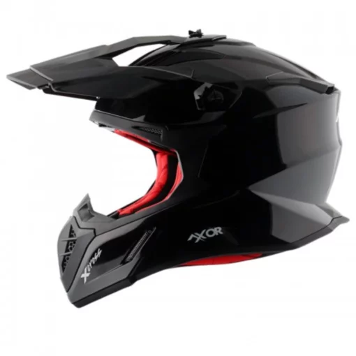 AXOR X CROSS Gloss Balck Red Motocross Helmet (1)