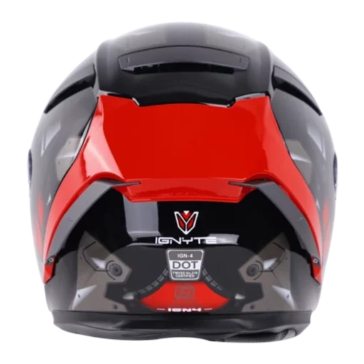 IGNYTE IGN4 Goos Glossy Black Red Helmet (1)