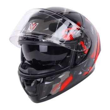 IGNYTE IGN4 Goos Glossy Black Red Helmet (2)