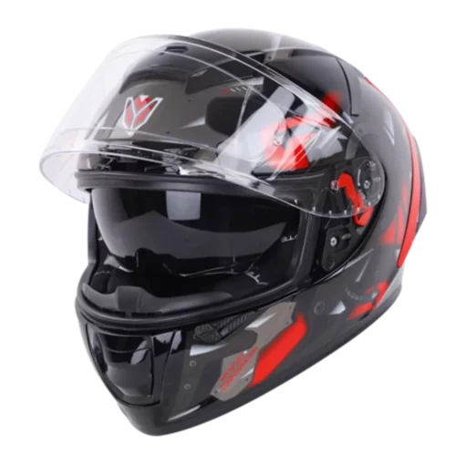 IGNYTE IGN4 Goos Glossy Black Red Helmet (2)