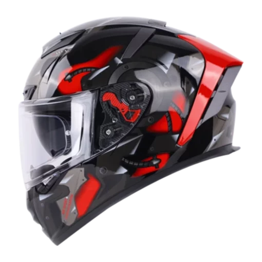 IGNYTE IGN4 Goos Glossy Black Red Helmet (3)