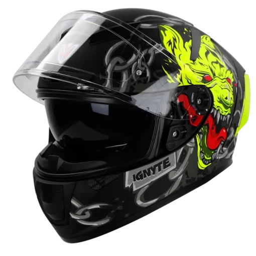 IGNYTE IGN4 Hyena Glossy Black Helmet 1 (1)