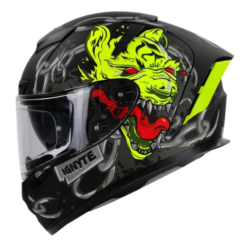 IGNYTE IGN4 Hyena Glossy Black Helmet 1 (4)