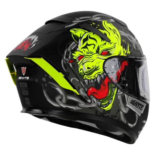 IGNYTE IGN4 Hyena Glossy Black Helmet 1 (5)