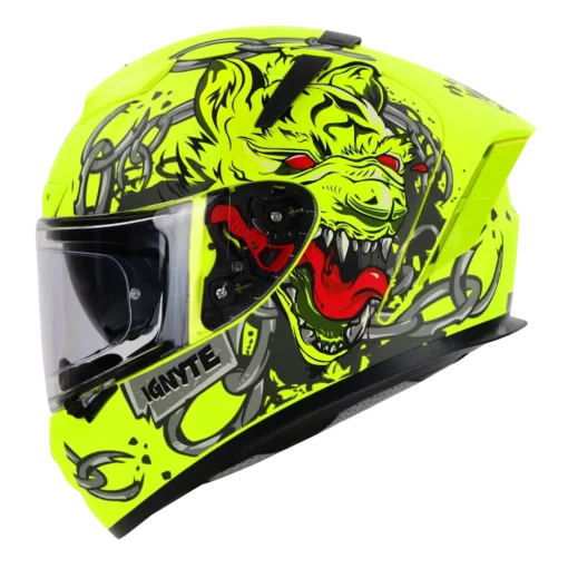 IGNYTE IGN4 Hyena Glossy Fluo Neon Helmet 1 (3)