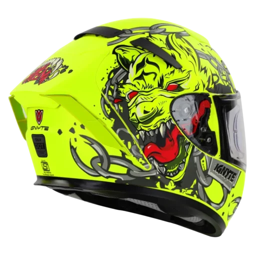 IGNYTE IGN4 Hyena Glossy Fluo Neon Helmet 1 (5)