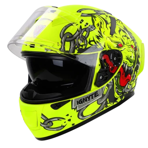 IGNYTE IGN4 Hyena Glossy Fluo Neon Helmet 1 (6)