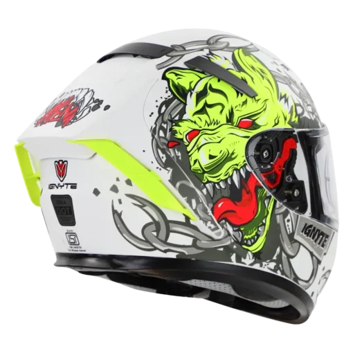 IGNYTE IGN4 Hyena Glossy White Helmet1 (5)