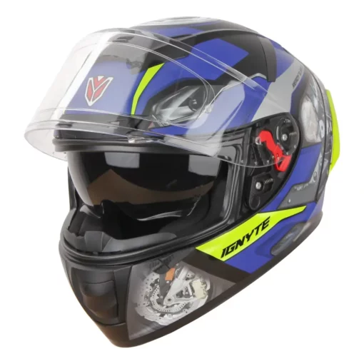 IGNYTE IGN4 MAC Glossy Black Blue Helmet1 (1)