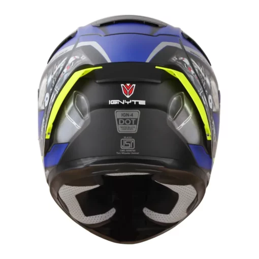 IGNYTE IGN4 MAC Glossy Black Blue Helmet1 (5)