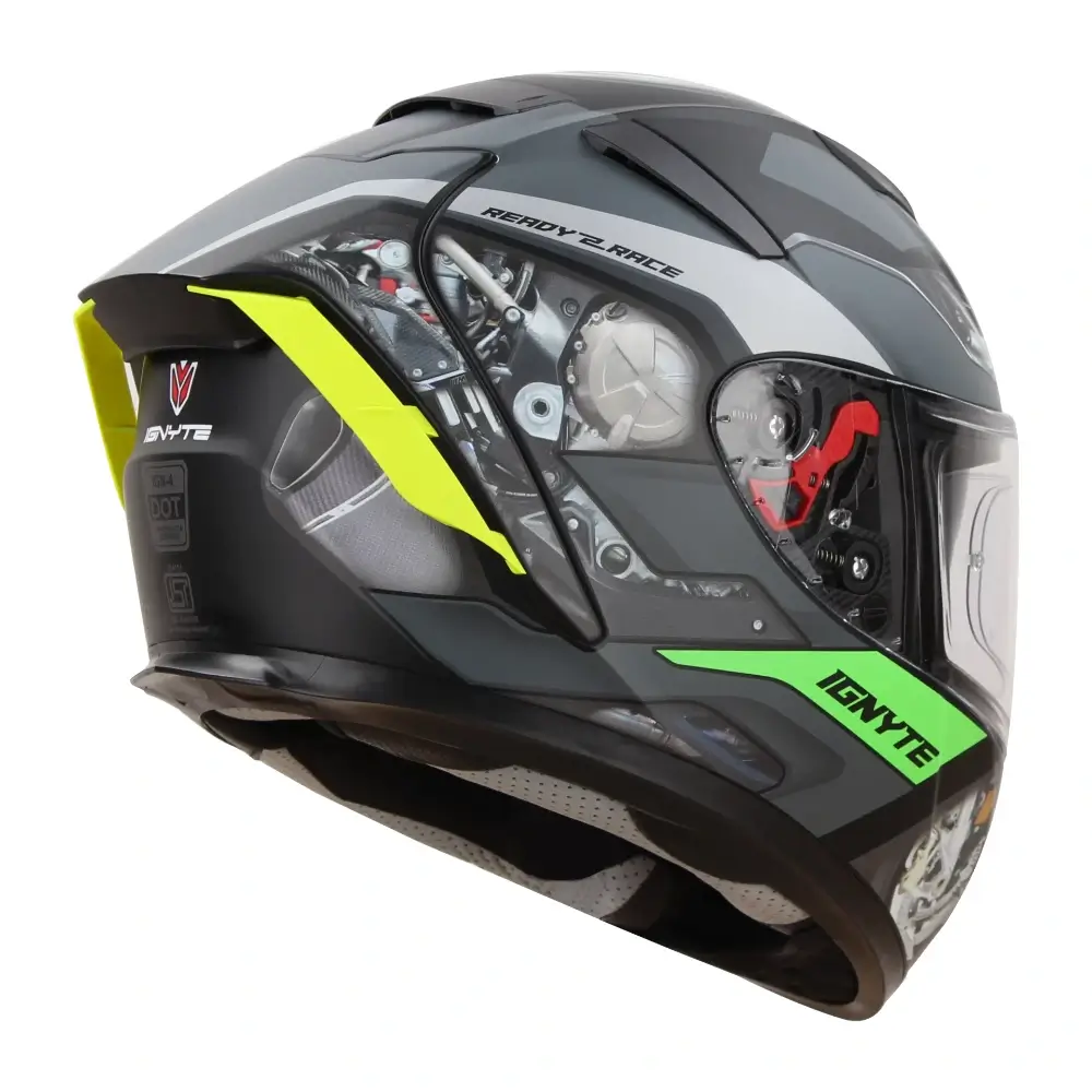 IGNYTE IGN4 MAC Glossy Black Grey Helmet 1 (1)