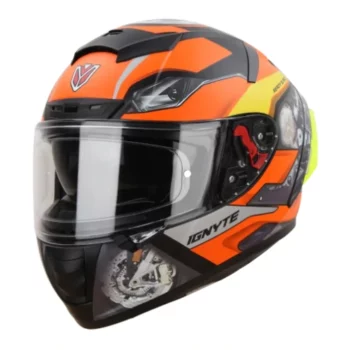 IGNYTE IGN4 MAC Mat Black Orange Helmet 11 (8)