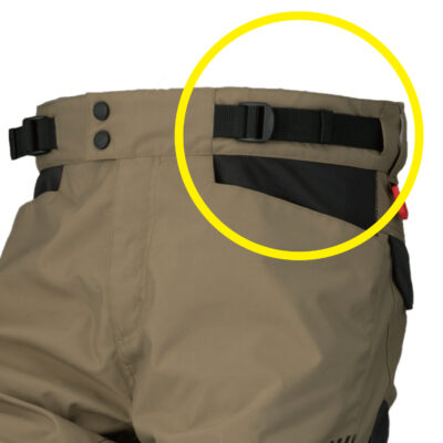 Adjustable belt are equipped on waist for secure fit.