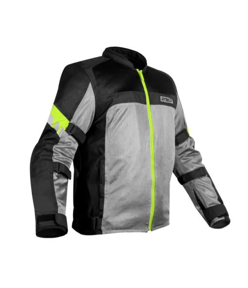 Rynox Helium GT2 Black Hi Viz Green Riding Jacket