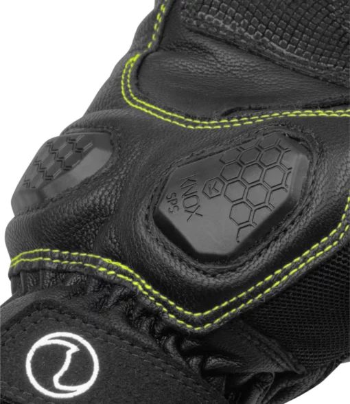 Rynox Tornado Pro 3 Motorsports Black Fluorescent Green Riding Gloves 3