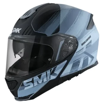 SMK Gullwing Tourleader Gloss Grey Black Helmet (1)