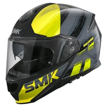 SMK Gullwing Tourleader Gloss Grey Yellow Helmet