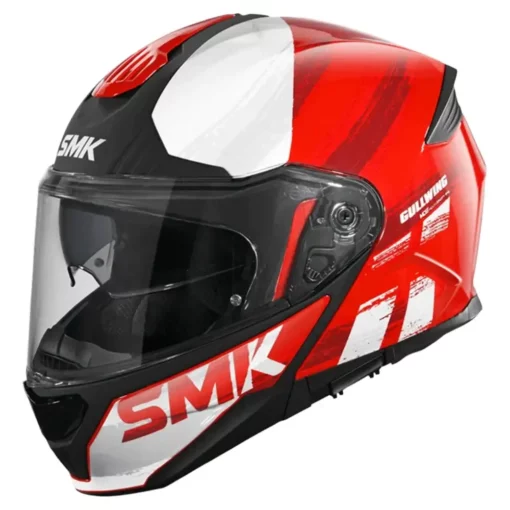 SMK Gullwing Tourleader Gloss Red Grey Helmet (1)