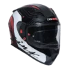 TVS Racing Helmet Matt Red & White Double Visor