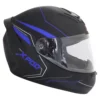 TVS Racing XPOD Blistering Black Blue Full Face Helmet 3