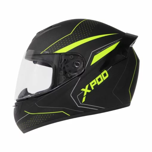 TVS Racing XPOD Blistering Black Neon Line Helmet