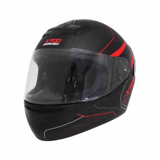 TVS Racing XPOD Blistering Black Red Full Face Helmet 2