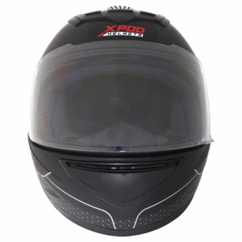 TVS Racing XPOD Blistering Black Silver Full Face Helmet 2