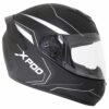TVS Racing XPOD Blistering Black Silver Full Face Helmet 3