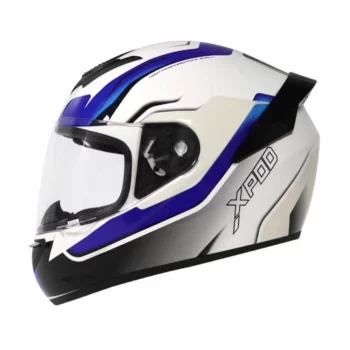 TVS Racing XPOD Speedy White Blue Full Face Helmet 2