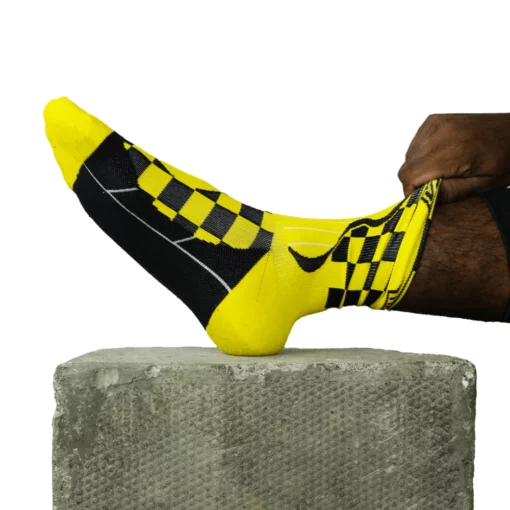 Tiivra Check Mate Black Yellow Endurance Socks (2).1