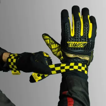 Tiivra DS Apex Black Yellow Riding Gloves (3)